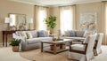 Elegant Contemporary Living Room Interior adobestock.com United States Royalty Free Stock Photo